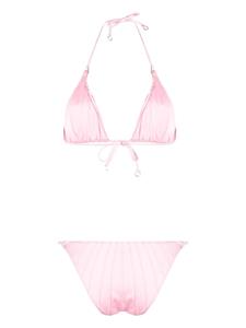 noireswimwear Noire Swimwear Gesmockte bikini - Roze