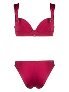 noireswimwear Noire Swimwear Bikini met schelp amulet - Rood