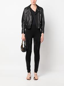 philippplein Philipp Plein Legging met stras logo - Zwart
