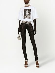 Dolce & Gabbana KIM DOLCE&GABBANA legging met geborduurde tule - Zwart