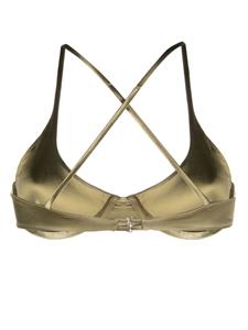 isaboulder Isa Boulder Bikinitop met gekruiste bandjes - Groen