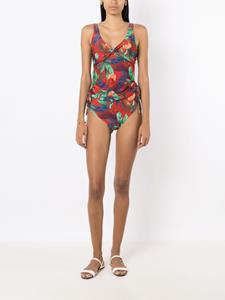 Lygia & Nanny Bruma tankini met botanische print - Rood