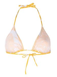 ERES Bikinitop met bladerprint - Geel
