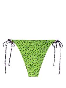 GANNI Bikinislip met bloemenprint - Groen