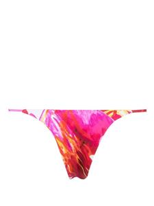 Louisa Ballou Bikinislip met abstract patroon - Rood