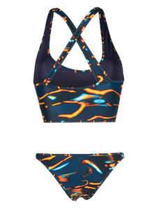 theattico The Attico Bikini met print - Blauw