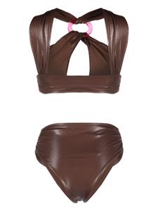 theattico The Attico Bikini van imitatieleer - Bruin