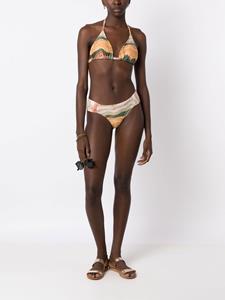 lygia&nanny Lygia & Nanny Bikinitop met abstracte print - Bruin