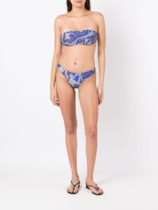 lygia&nanny Lygia & Nanny Bandeau bikini met grafische print - Blauw