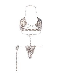 Manokhi Bikini met luipaardprint - Wit