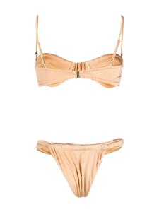 Manokhi Bikini met ruches - Beige