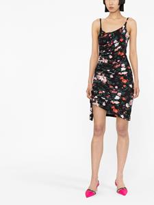 Rabanne Mini-jurk met bloemenprint - Zwart