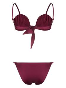 noireswimwear Noire Swimwear Bikini met tonaal stiksel - Roze