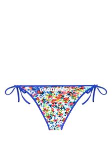 Dsquared2 Bikinislip met bloemenprint - Blauw