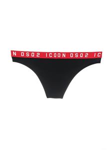 Dsquared2 Bikinislip met logo tailleband - Zwart