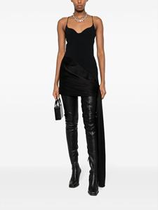 davidkoma David Koma Mini-jurk met gedrapeerde rok - Zwart