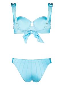 noireswimwear Noire Swimwear Bikini met gestrikte zijkanten - Blauw