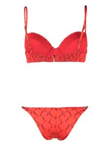 noireswimwear Noire Swimwear Bikini met abstracte print - Rood