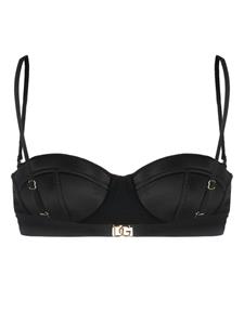 dolce&gabbana Dolce & Gabbana Bikinitop met logoplakkaat - Zwart