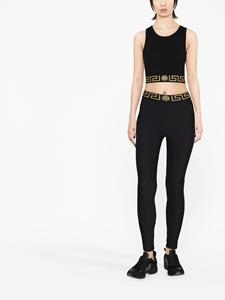 Versace Legging met logoband - Zwart