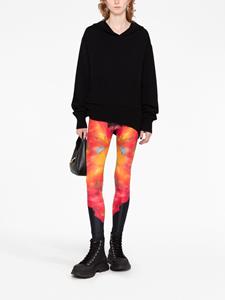 Alexander McQueen Legging met abstracte print - Zwart