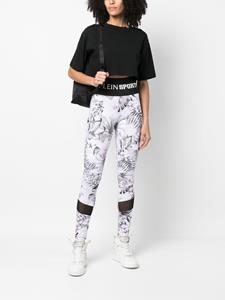 pleinsport Plein Sport Legging met bloemenprint - Wit
