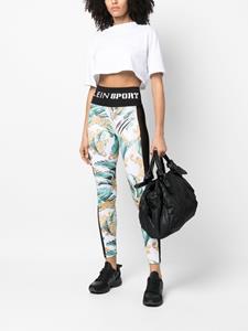 Plein Sport Legging met logoband - Wit