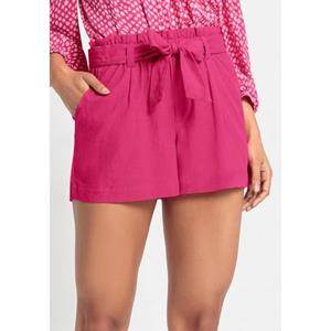 Lascana Short in paperbag-stijl, linnenmix, instapbroek, zomershort (Met een bindceintuur)
