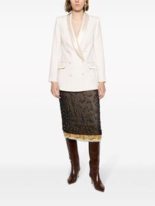elisabettafranchi Elisabetta Franchi Blazer met dubbele rij knopen - Beige