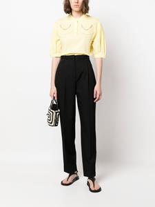 Tory Burch Pantalon met geplooid detail - Zwart