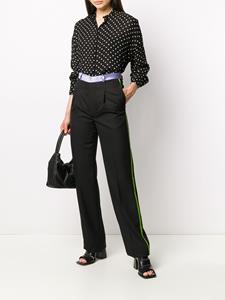 haiderackermann Haider Ackermann Broek met gestreept detail - Zwart