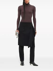 Courrèges Pantalon van wolmix - Zwart