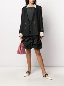 Patou Kraagloze blazer met dubbele rij knopen - Zwart