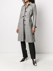 Christian Dior Pre-Owned Geruite trenchcoat - Grijs