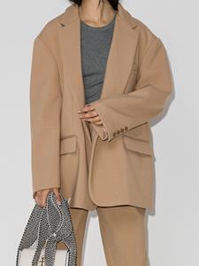 thefrankieshop The Frankie Shop Blazer met enkele rij knopen - Bruin