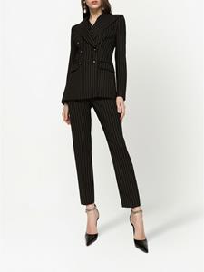 dolce&gabbana Dolce & Gabbana Twill broek met krijtstreep - Zwart