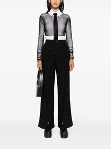GCDS Tweed pantalon - Zwart
