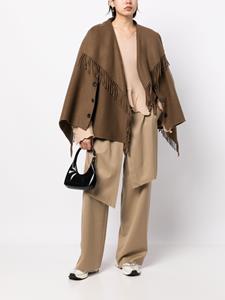 Goen.J Pantalon met vlakken - Bruin