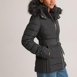 LA REDOUTE COLLECTIONS Korte donsjas met kap en ceintuur