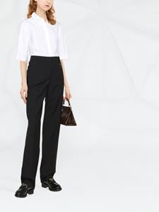 Prada Pantalon met logoplakkaat - Zwart