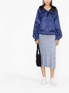 ASPESI Windjack met trekkoord capuchon - Blauw