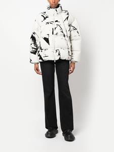 Y-3 Donsjack met grafische print - Beige