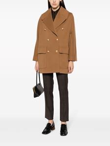 Tagliatore double-breasted notched coat - Bruin
