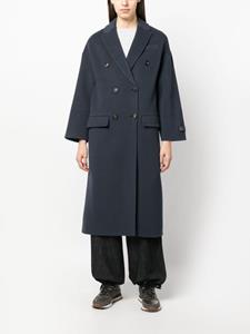 brunellocucinelli Brunello Cucinelli Jas met dubbele rij knopen - Blauw