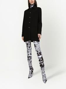dolce&gabbana Dolce & Gabbana Crêpe sailorjas met knoop - Zwart