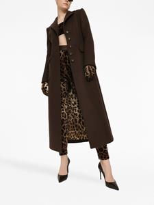 dolce&gabbana Dolce & Gabbana single-breasted long coat - Bruin