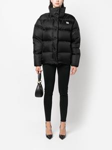miumiu Miu Miu Donsjack met logoprint - Zwart