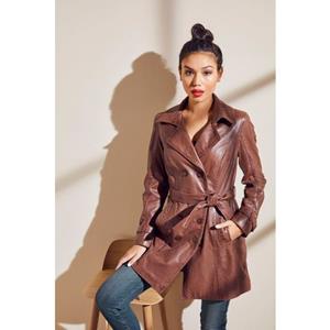 OTTO Mauritius Lange, leren jas GWTaresa Leren trenchcoat met strikriem (2-delig, Met een bindceintuur)