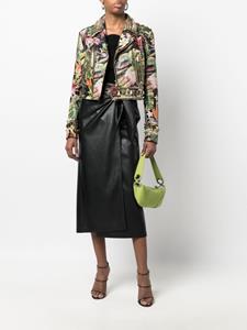 Philipp Plein Bikerjack met bloemenprint - Groen