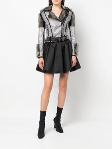 philippplein Philipp Plein Bikerjack met studs - Zwart